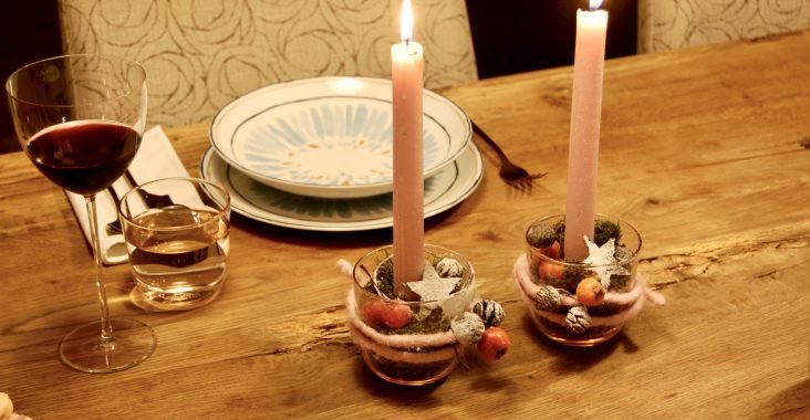 schnelle weihnachtliche Tisch-Deko
