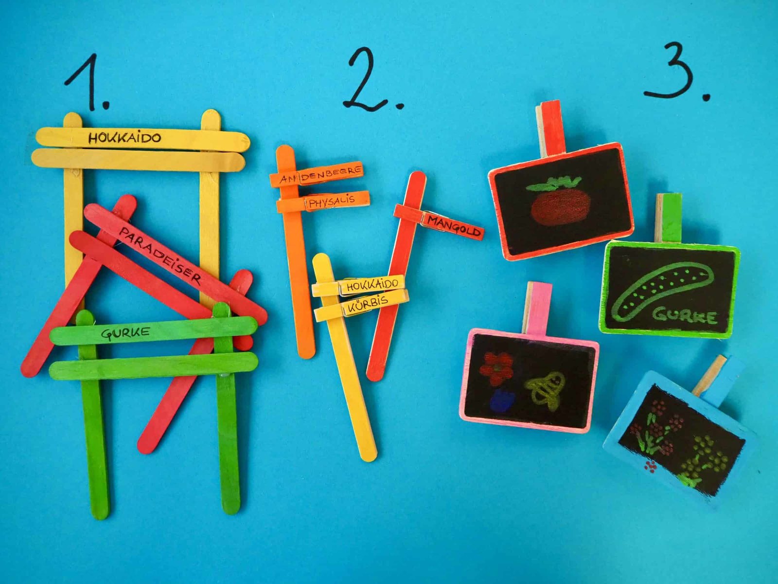 Pflanzenschilder Basteln Aus Holzstabchen Und Kluppen Torftrottel