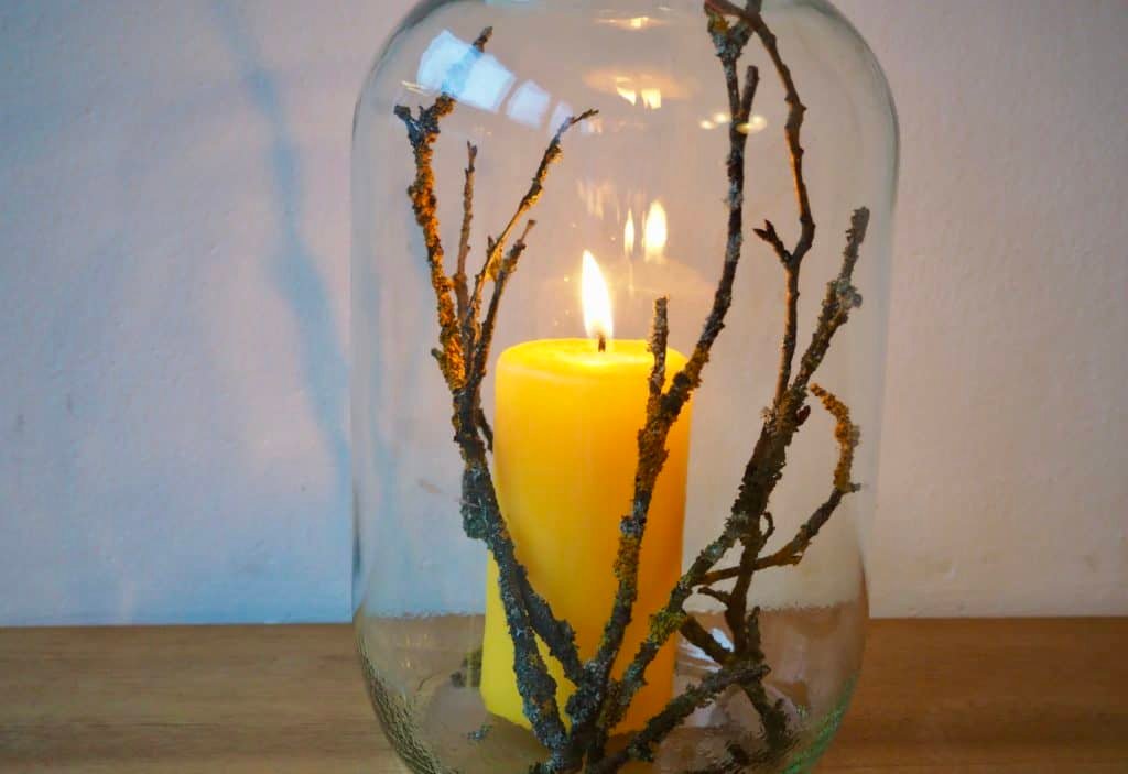 Kerze im Einmachglas