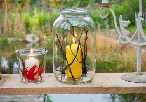 Selbstgemachte Herbstdekoration