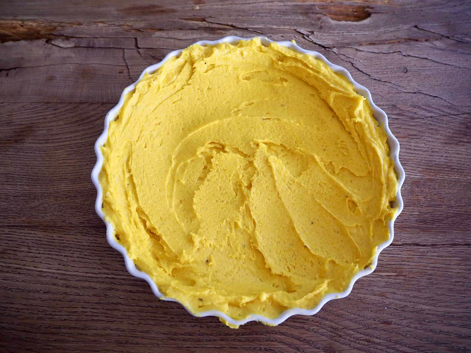Teig in Kuchenform