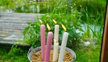 DIY Kerzendeko für draußen