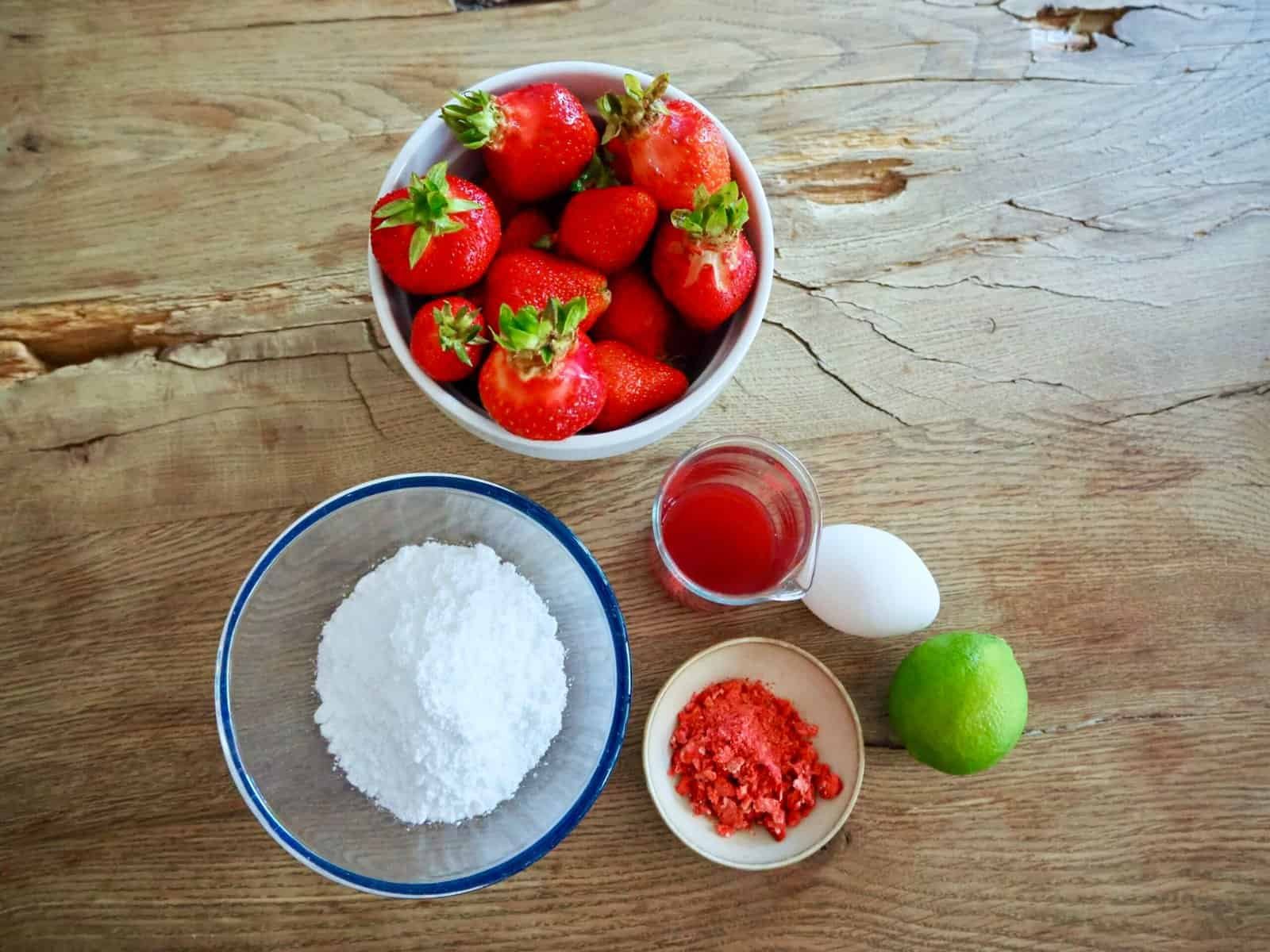 Zutaten für Erdbeersorbet