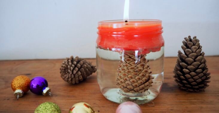 Kerzendeko im Glas selber machen