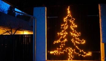 Weihnachtsbeleuchtung im Garten