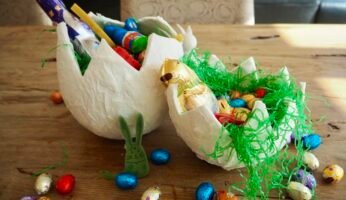 Osternest aus Papier