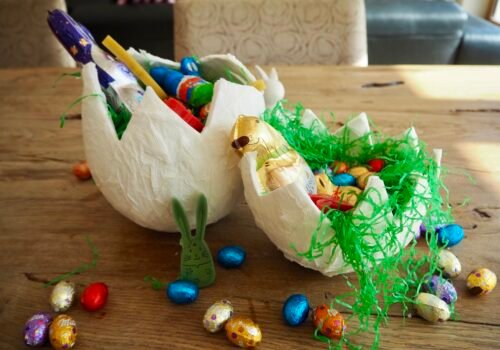 Osternest aus Papier