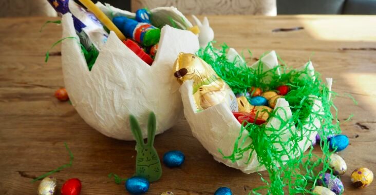 Osternest aus Papier
